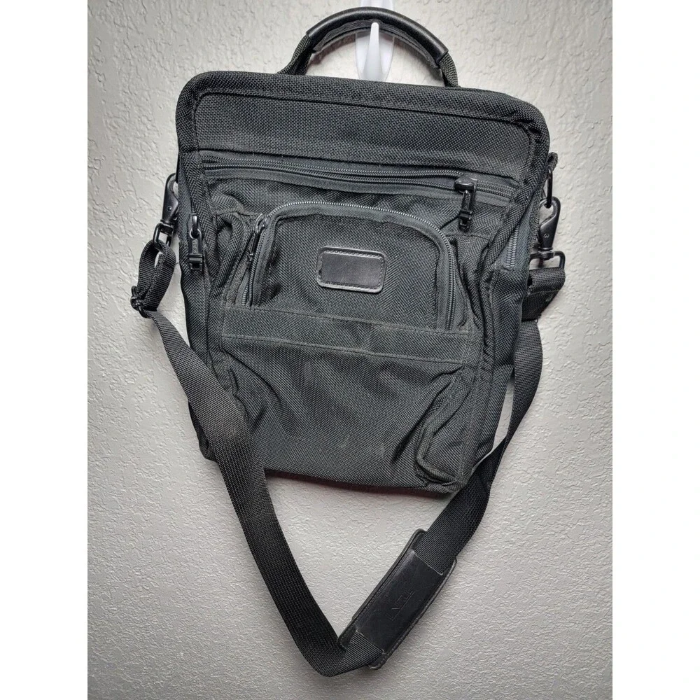 Vintage TUMI Black Ballistic Nylon Briefcase Laptop Messenger Bag Made USA